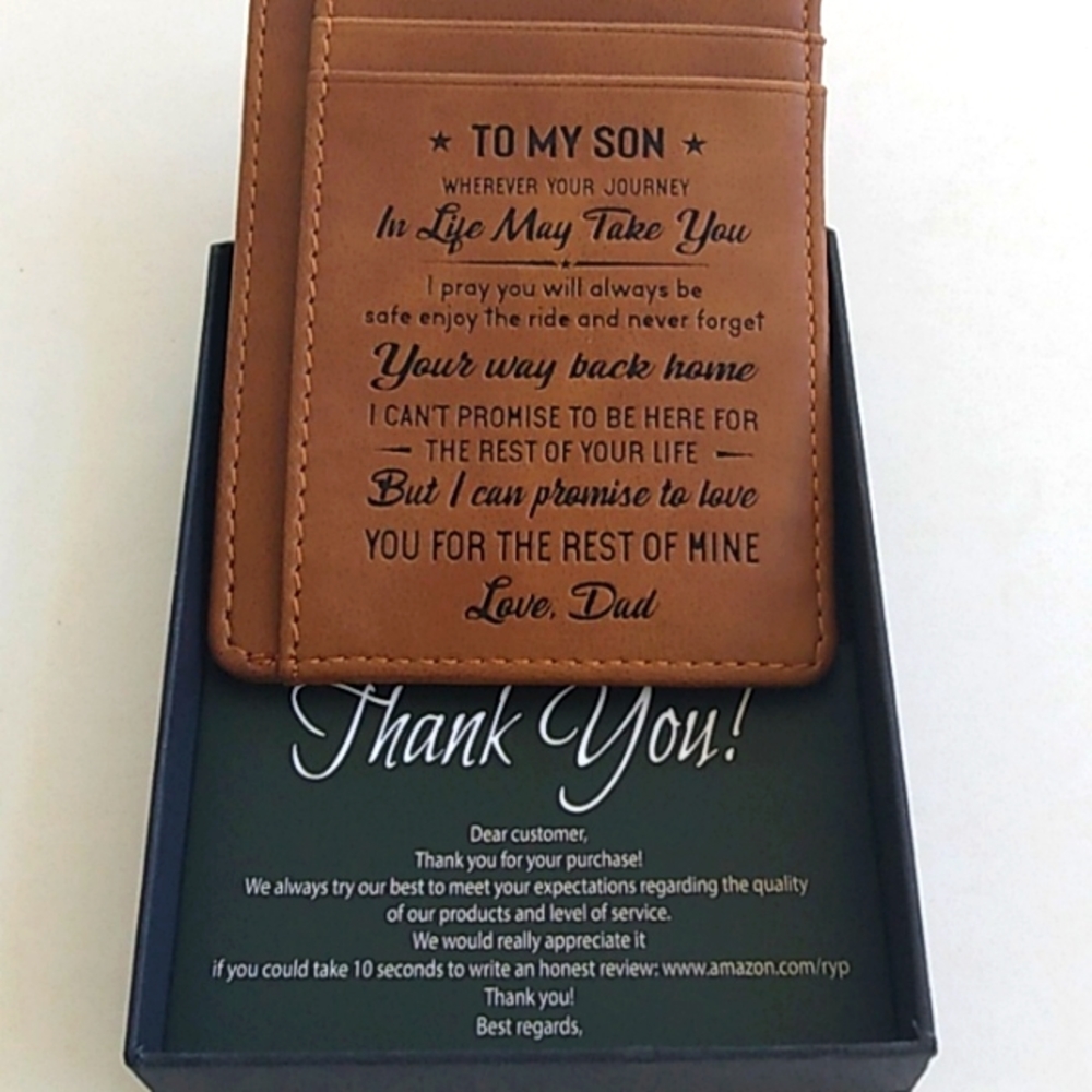 New in Box easy access wallet for son from dad